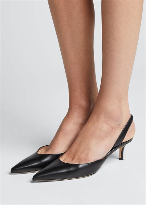 leather slingback pumps